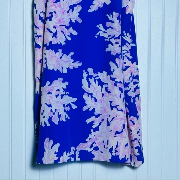 Lilly Pulitzer Jackie Shift Dress Silk It's Electric Brilliant Blue Medium - Picture 3 of 8